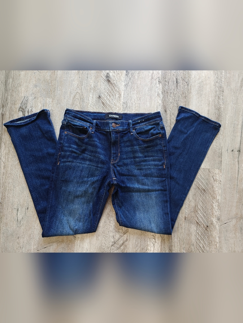 Express Skyscraper Mid Rise Denim Jeans - Picture 12 of 14